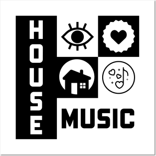 I Love House Music Posters and Art